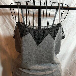 NEW in PKG MEDIUM 10/12 Cote Femme Gray Sweater Tanktop 18" Pit to Pit